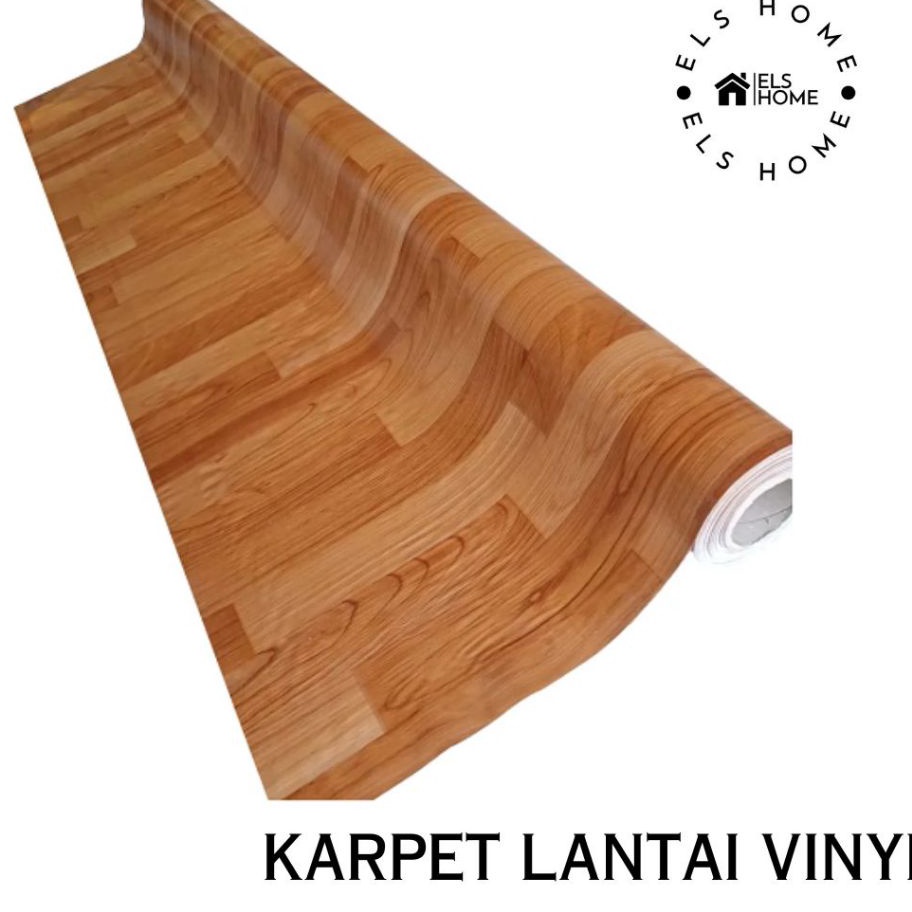 77 Karpet lantai vinyl gulungan motif kayu 7mm ukuran 5cm  2 METER