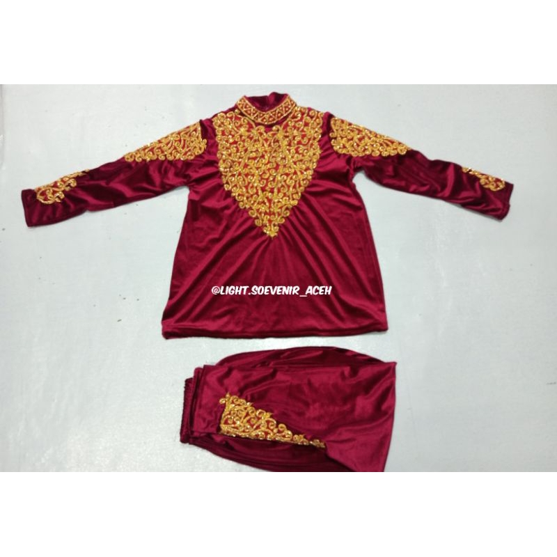 Baju Pengantin Adat Aceh Bordir Full Payet/Pakaian Pengantin Adat Aceh/Baju Tradisional Aceh