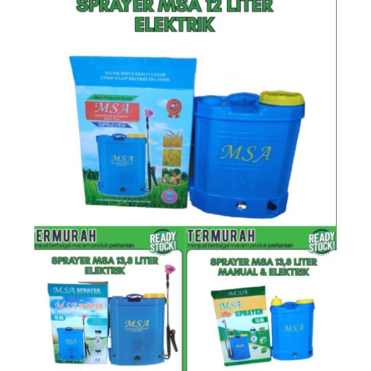Ready Stok POMPA SEMPROT MSA 138  12 LITER VARIASI BERGARANSI ELEKTRIK 138 LITER ELEKTRIK  MANUAL 13