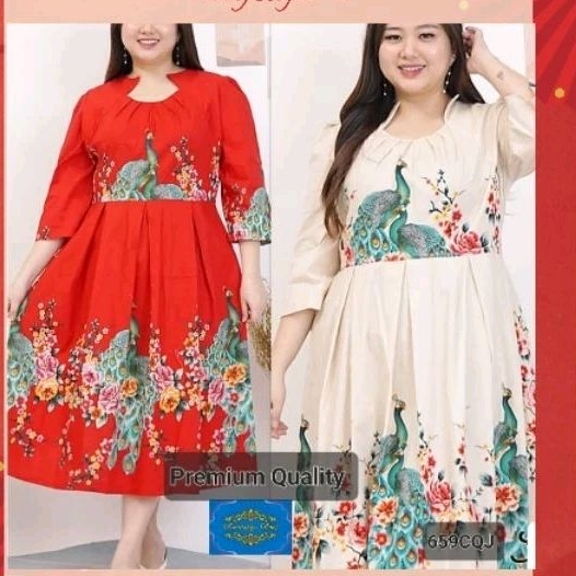 dress batik jumbo/ dress batik premium/baju imlek/baju cny/baju natal/kemeja batik pria jumbo/atasan
