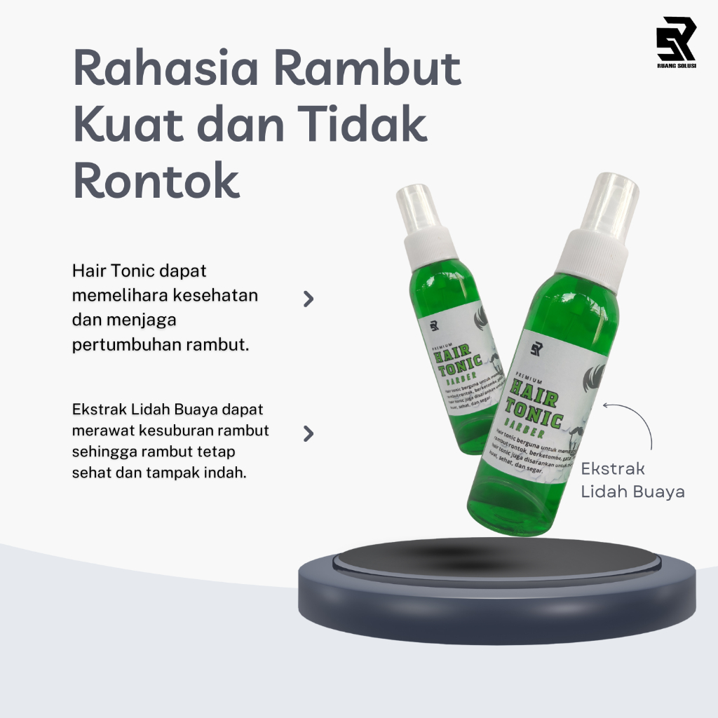 Hair Tonic Barbershop Spray Rambut Vitamin Penumbuh Antiuban Murah Pria Wanita 100ml