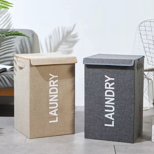 Serbuuuu PXTON  Storage box Laundry  KERANJANG CUCIAN BAJU KOTOR KOTAK PERSEGI DENGAN TUTUP  storage