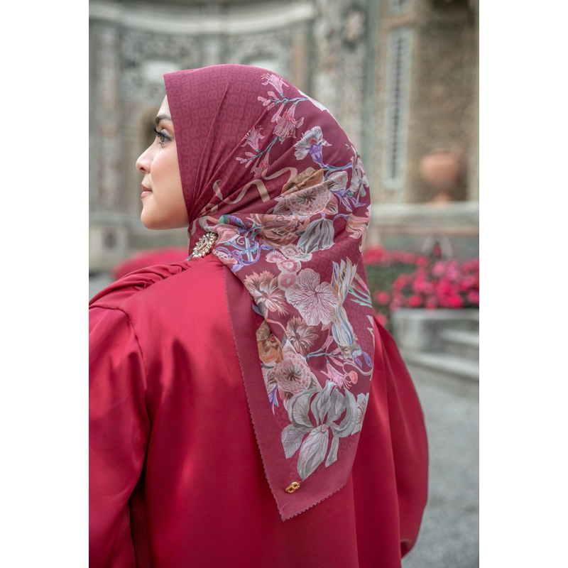 JILBAB BUTTONSCARVES BS VOAL FARRA SERIES BLACK PETUNIA JASMINE BALIKPAPAN SAMARINDA NEW BULAN SECON