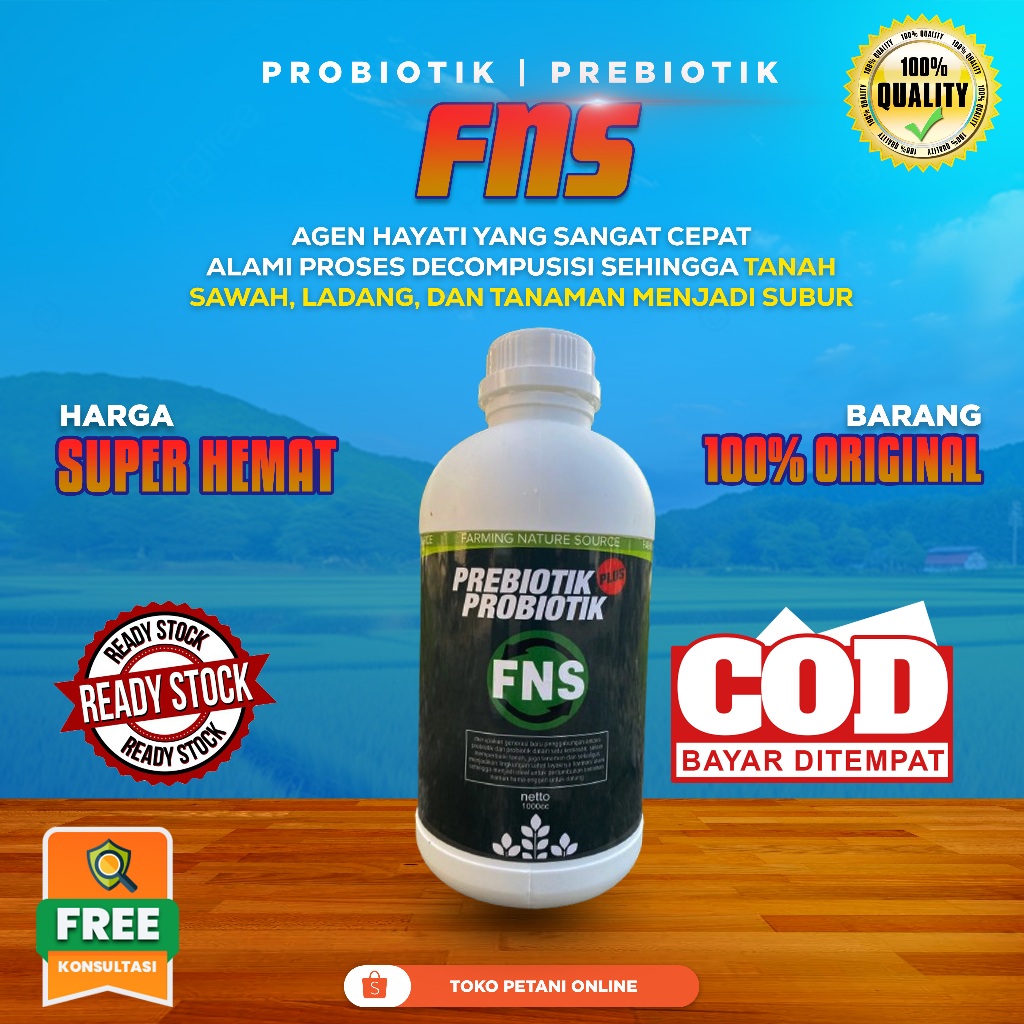 FNS PROBIOTIK PREBIOTIK 1 Liter Agen Hayati yang sangat Cepat Alami Proses Decompusisi sehingga tana