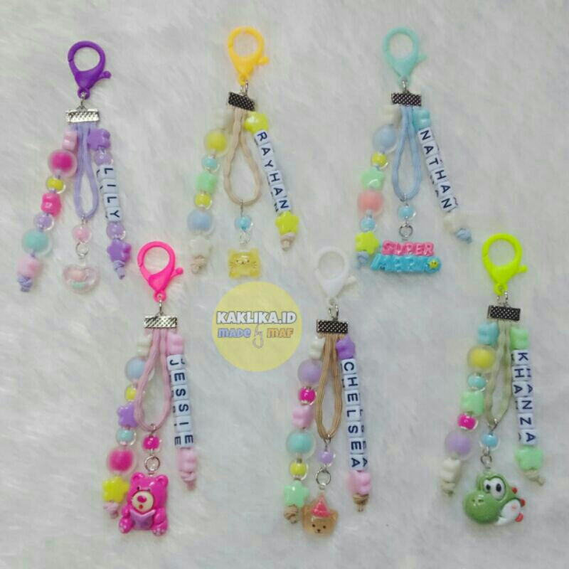 Gantungan Tas Clay Custom Nama Gantungan Kunci Custom Nama