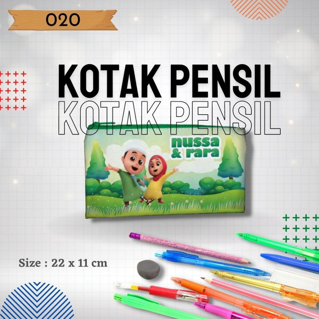 

Tempat Pensil 020 gambar kartun, Nusa & Rara, Tempat Pensil Karakter