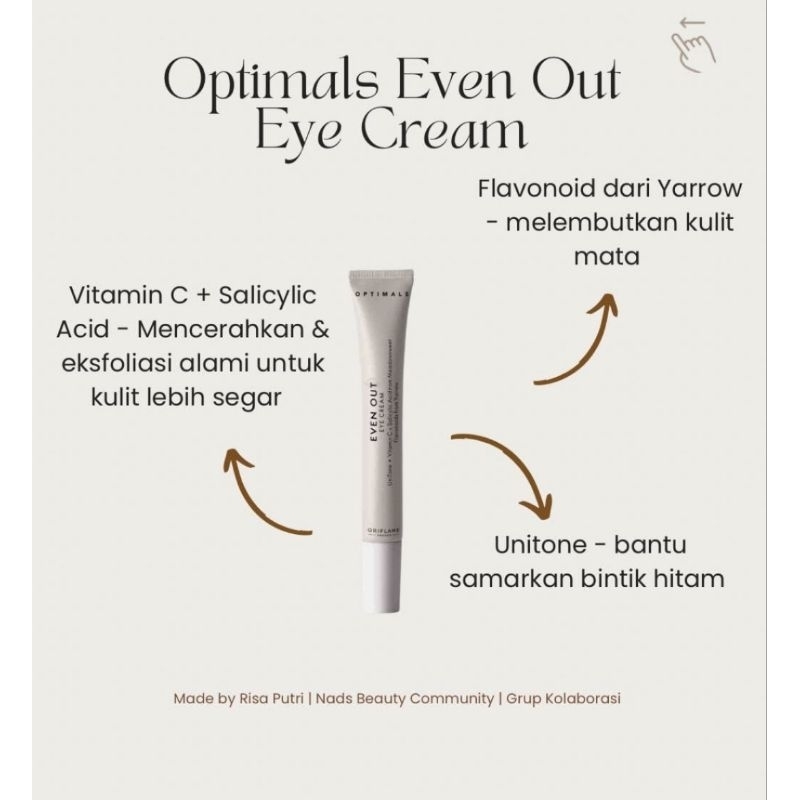 krim mata- optimals even out eye cream. Oriflame