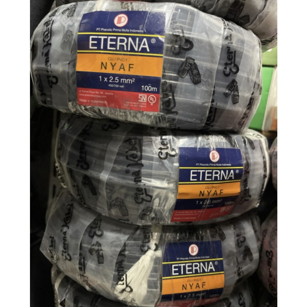 Kabel Eterna NYAF 2.5mm @100m / Kabel Listrik Serabut