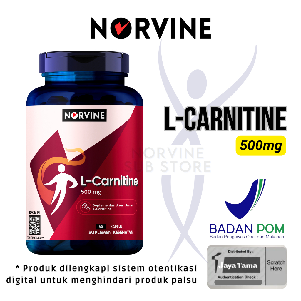 L CARNITINE 500 MG FAT NORVINE USA FAT BURNER PEMBAKAR LEMAK