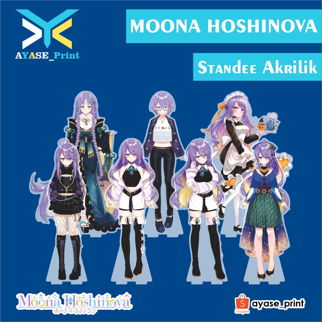 MOONA HOSHINOVA HOLOLIVE ID STANDEE AKRILIK