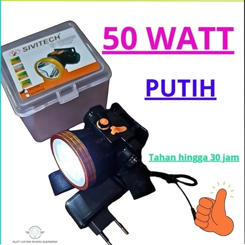 Senter Kepala 50W putih SIVITECH
