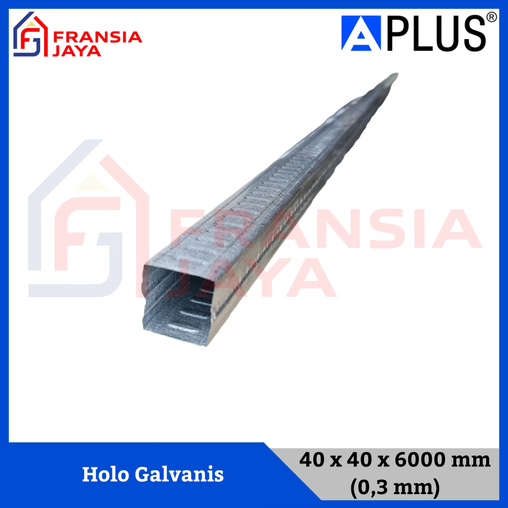 Hollow | Holo Galvanis | Galvalum Rangka Plafon Gypsum 40x40x6000 0.3mm TMJ Econ
