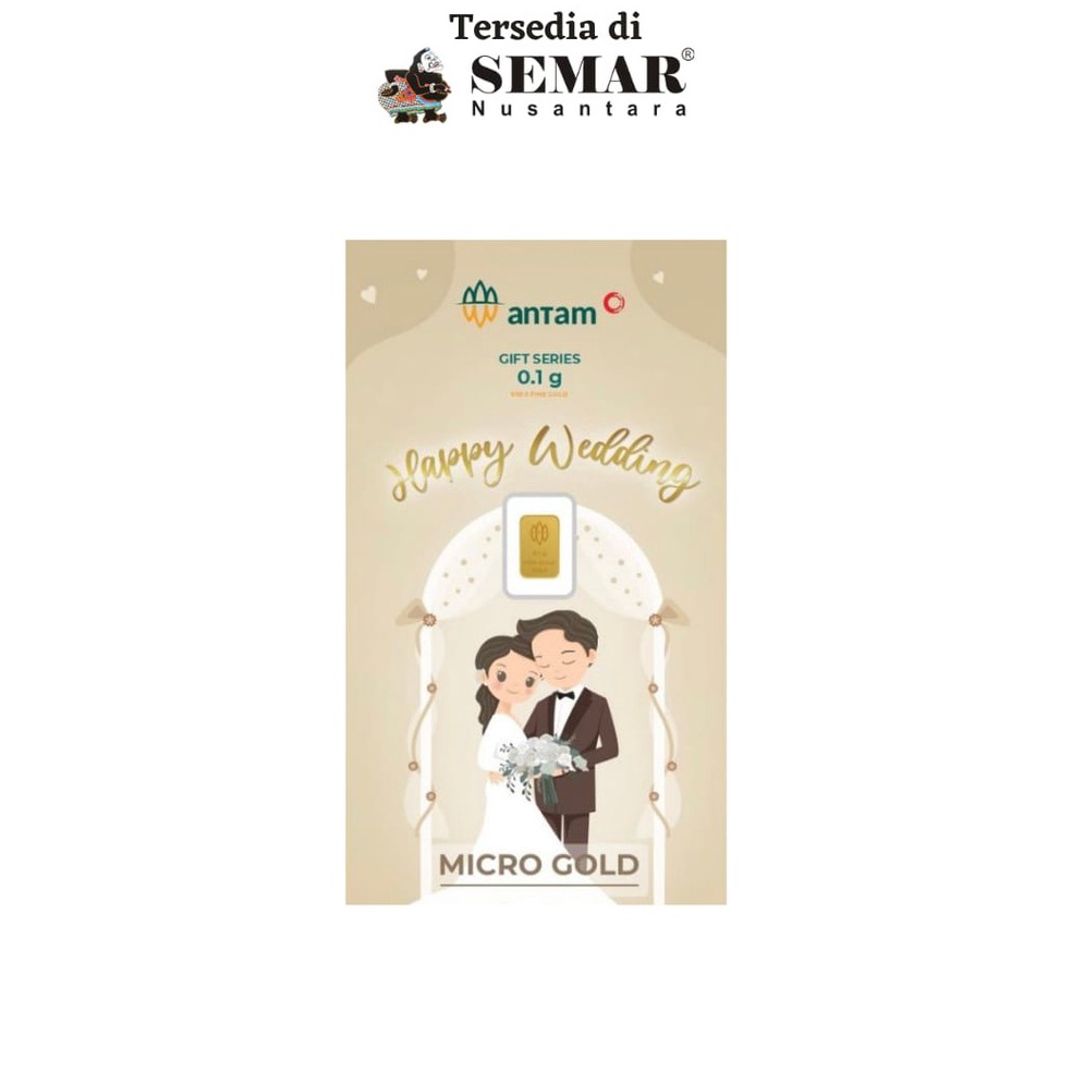Terbaru Logam Mulia Antam Micro Happy Wedding Gold Emas Batangan Semar Nusantara