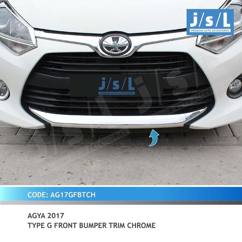 AGYA 2017 FRONT BUMPER TRIM CHROME LIST GRILLE BUMPER CHROME