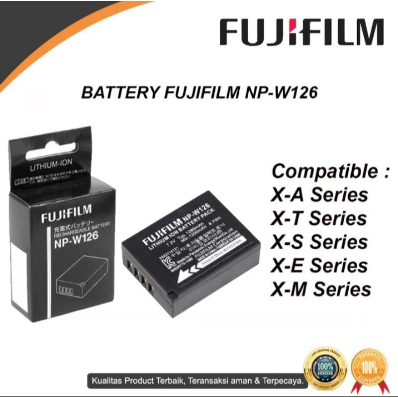 Baterai Kamera Mirrorless Fujifilm X-A3