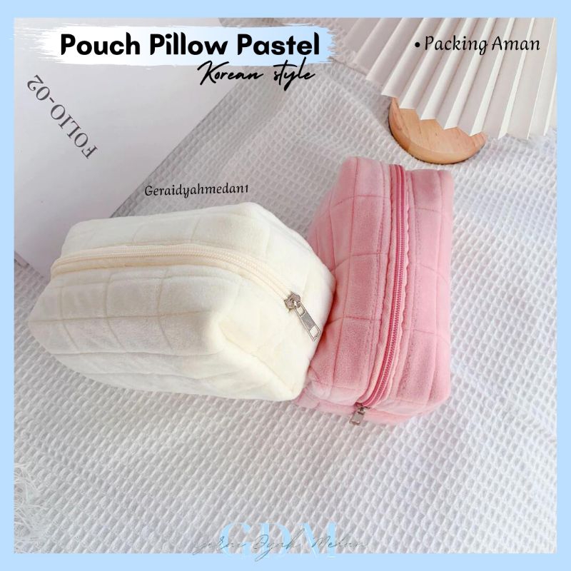

Pouch Pillow Pastel Korean Style Makeup dan Alat Tulis Pensil Pulpen