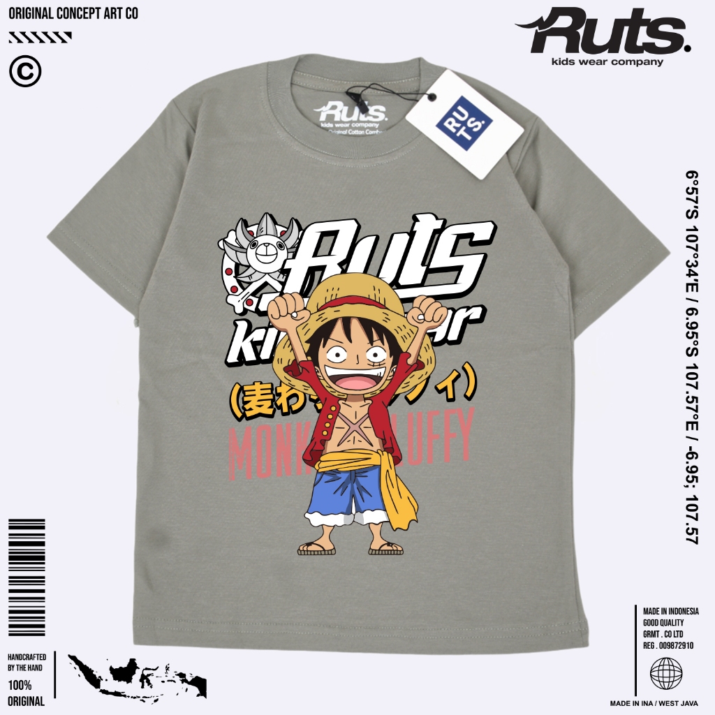 Kaos Distro Anak Ruts Kids One Piece 05 - Original Cotton Combed 30s