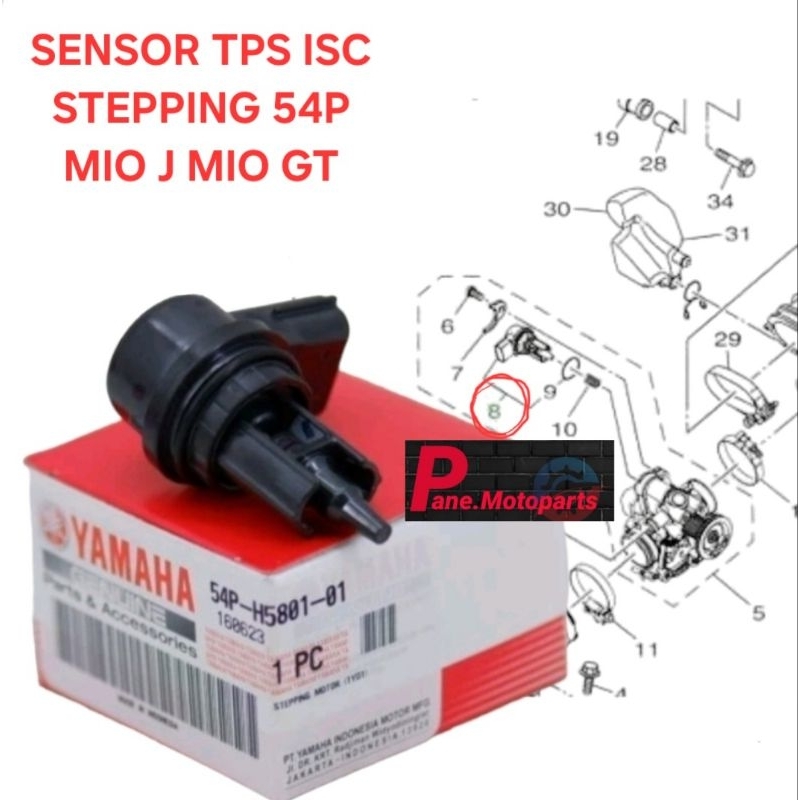 SENSOR ISC STEPPING MOTOR MIO J MIO GT SOUL GT 115 ORIGINAL YGP 54P-H5801-01