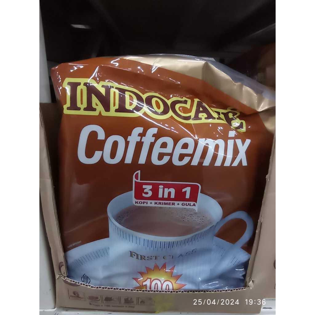 

INDOCAFE COFFE MIX 3 IN 1 BAG 100X20GR - PER BAG & KARTON