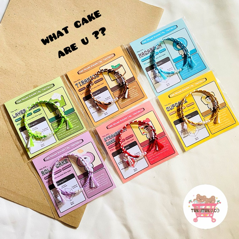 Gelang  Benang Tali Anyaman Handmade Cake Resume Personality | Friendship Bracelet / Gelang Personal