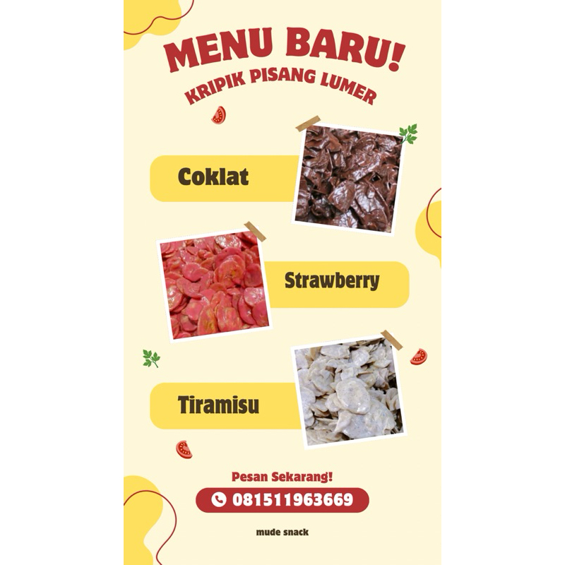 

KERIPIK PISANG STRAWBERRY KERIPIK PISANG LUMER KERIPIK PISANG KEPOK 200gram
