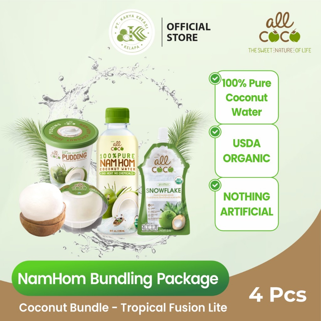 

All Coco NamHom Bundling Package Minuman Kelapa Tropical Fusion Lite