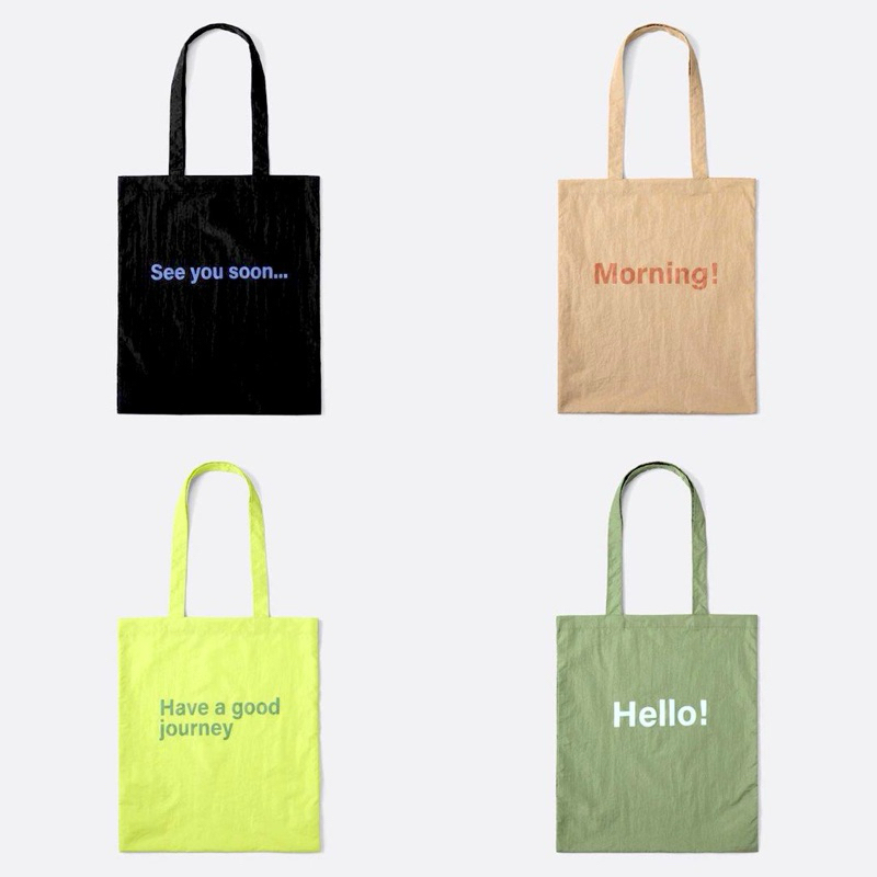TOTE BAG GU JAPAN TAS JINJING GU BAHAN POLIESTER ORIGINAL JAPAN