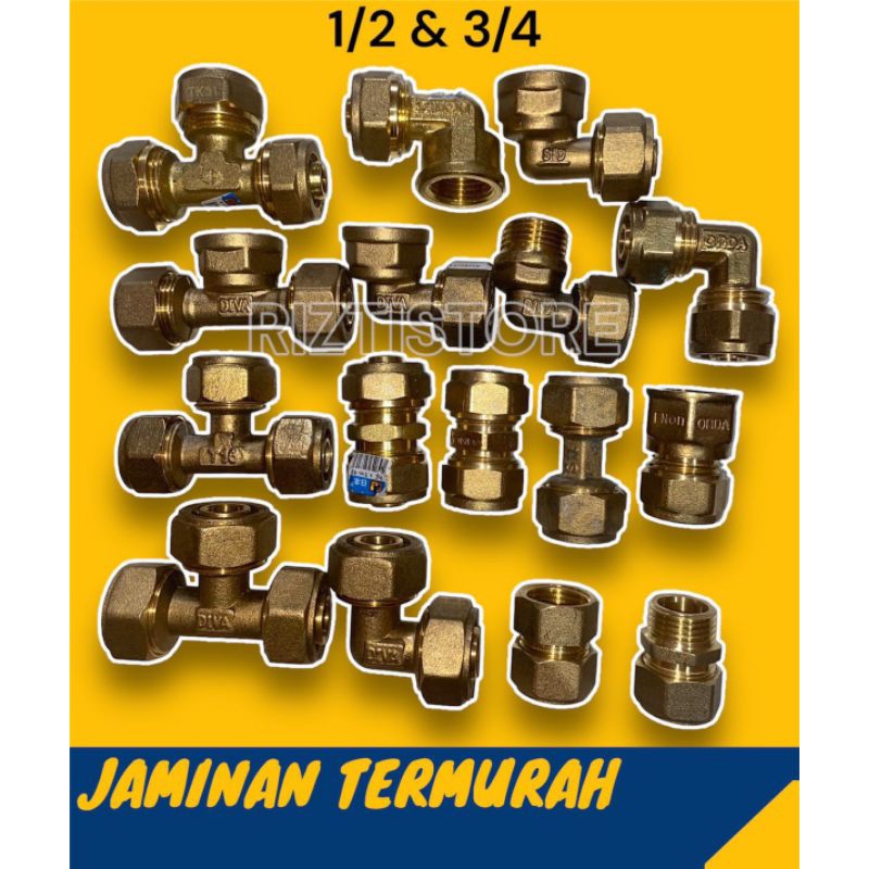 KNEE SAMBUNGAN PIPA AIR PANAS DRAT DALAM , DRAT LUAR