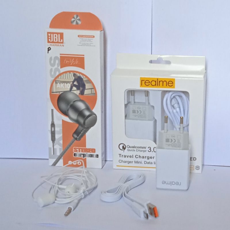 carger realmie + Heanfri headset AK-10 audio jack 3,5mm heanfri headset AK-10 J-bl heanfri telinga k