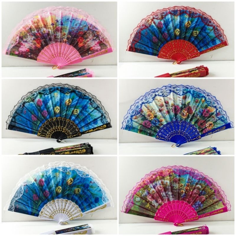 (GAT) KIPAS LIPAT SPANYOL / KIPAS SPANYOL RENDA HITAM / KIPAS TANGAN MEWAH SOUVENIR PERNIKAHAN / Kip