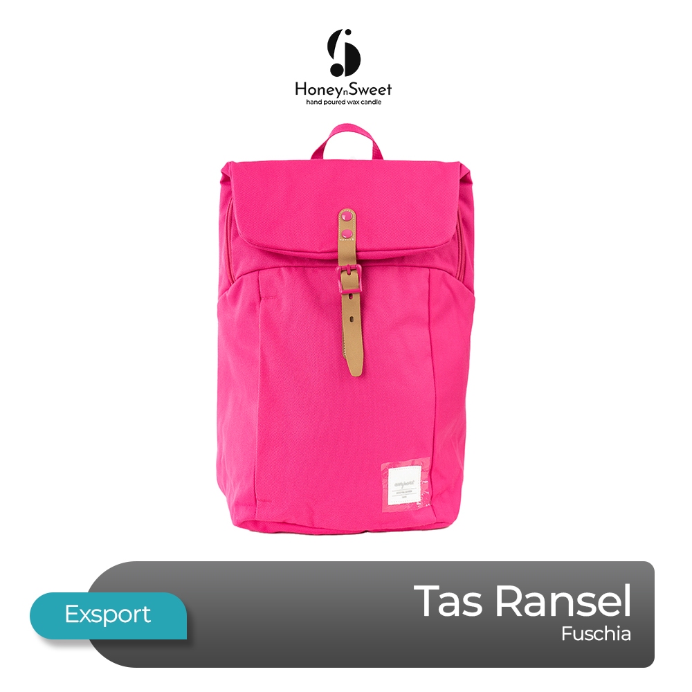 Tas Ransel Exsport  Foldera Backpack Laptop Abby Colorize Full Color Pink - Fuschia