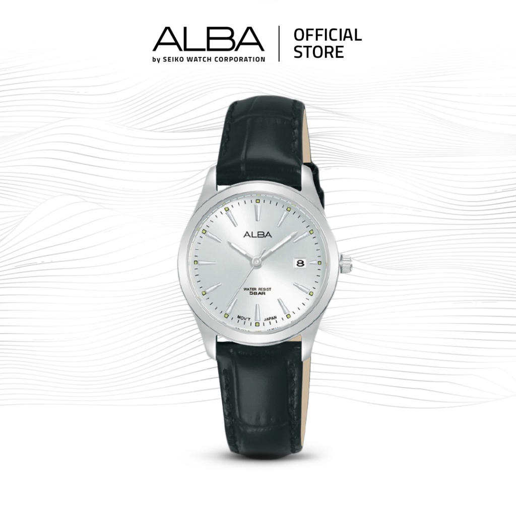 Jam Tangan Wanita Kulit Alba AH7BN7 Quartz Analog AH7BN7X1