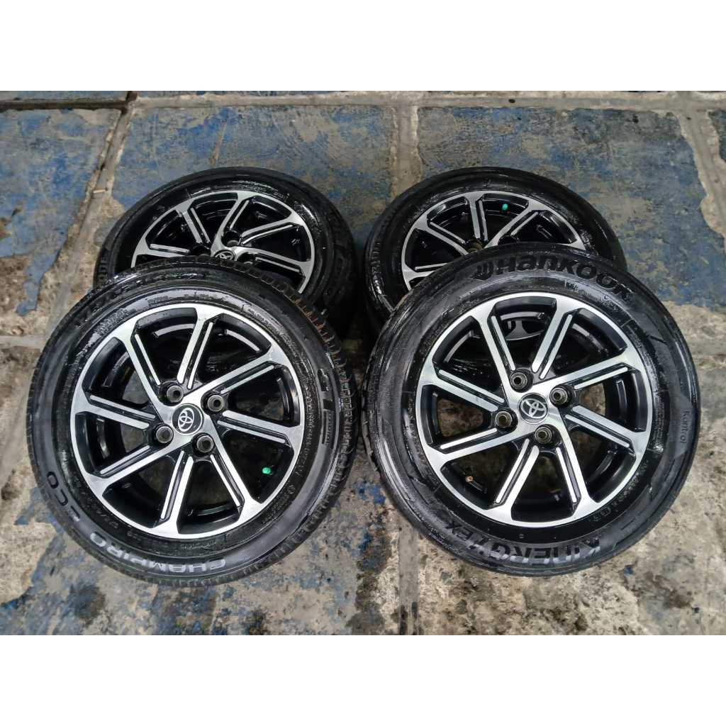 velg bekas calya murh copotan oem velg calya ring 14x5 lubang 4x100 ban bonus