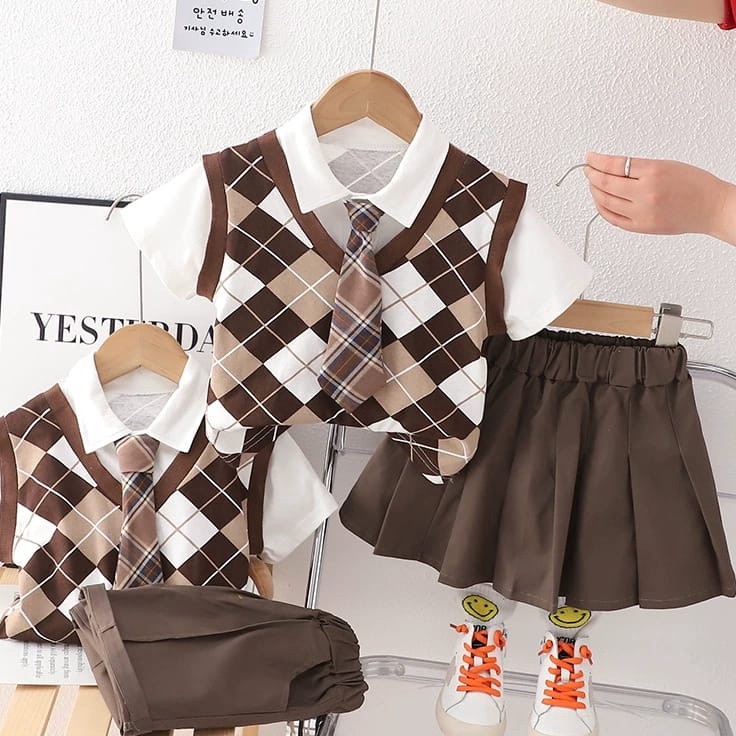 Kejutan Terbaik  Setelan lucu School BOY  GIRL vest rajut premium usia 6 bulan  5 tahun lucu ala kor