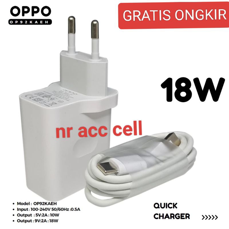 Charger Cas OPPO ORIGINAL 18 WATT FAST CHARGING  SUPER VOOC ORIGINAL