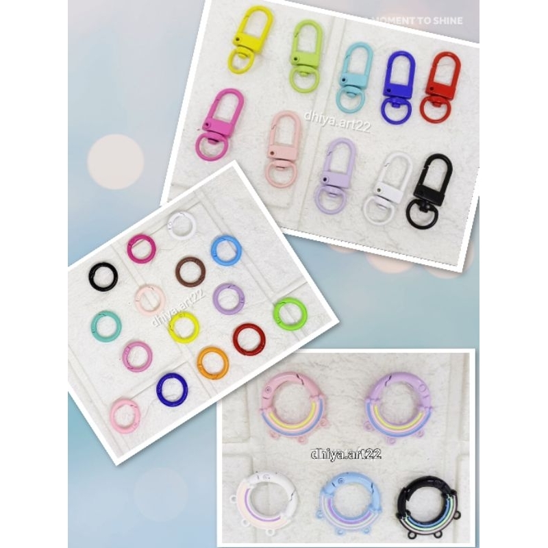 (1pcs) Ring Premium Pelangi / Kokot Kotak Warna/ Kokot besi bulat