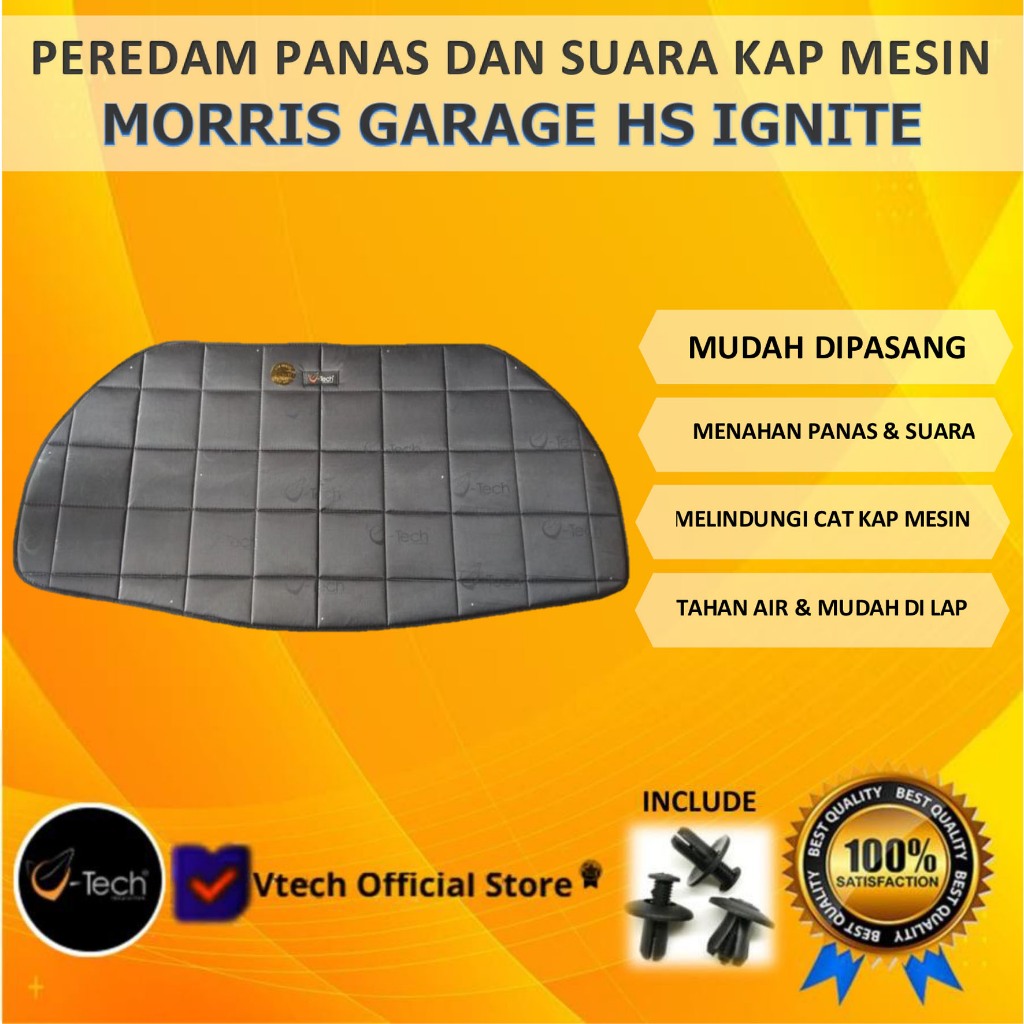 VTECH Peredam Panas dan Suara Kap Mesin MG Morris Garage HS Ignite