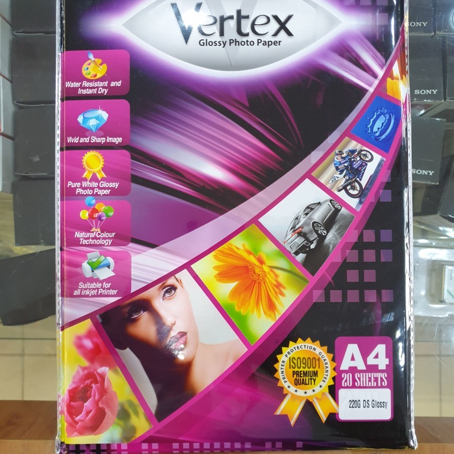 

Glossy Foto Paper Vertex Double Side 220 Gsm
