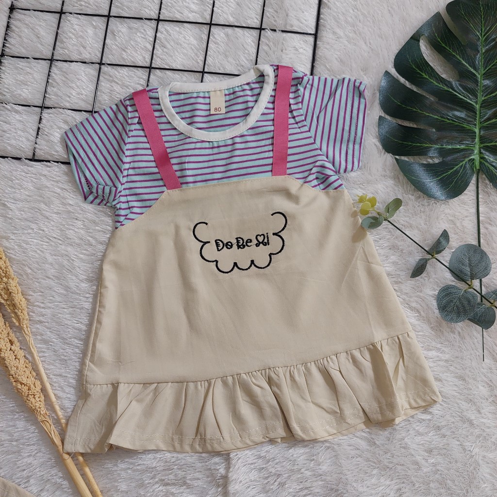 Dress Anak Perempuan Import Dress Motif Garis-garis Dress Bayi baju gaun anak perempuan