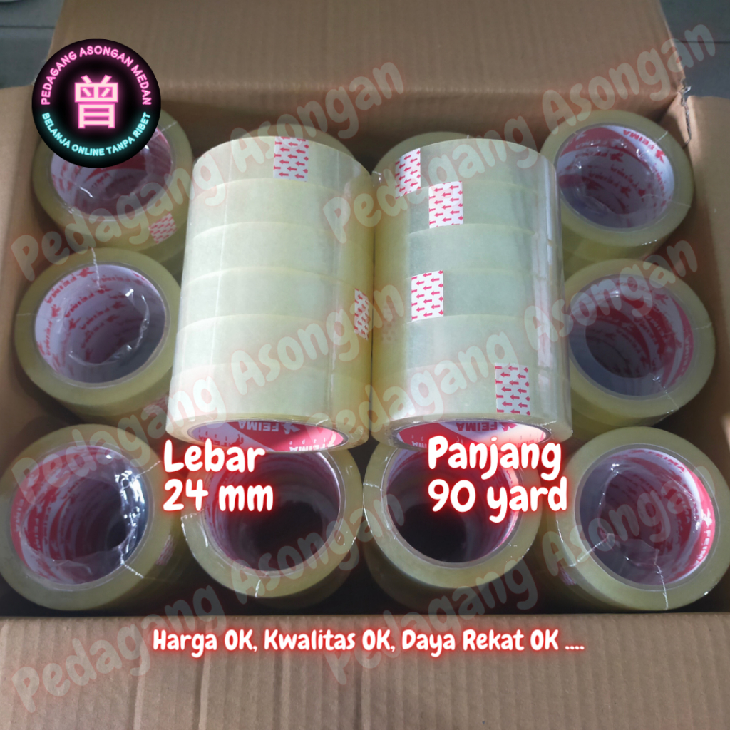 

Lakban Bening 24mm x 90Yard (1 Pcs)