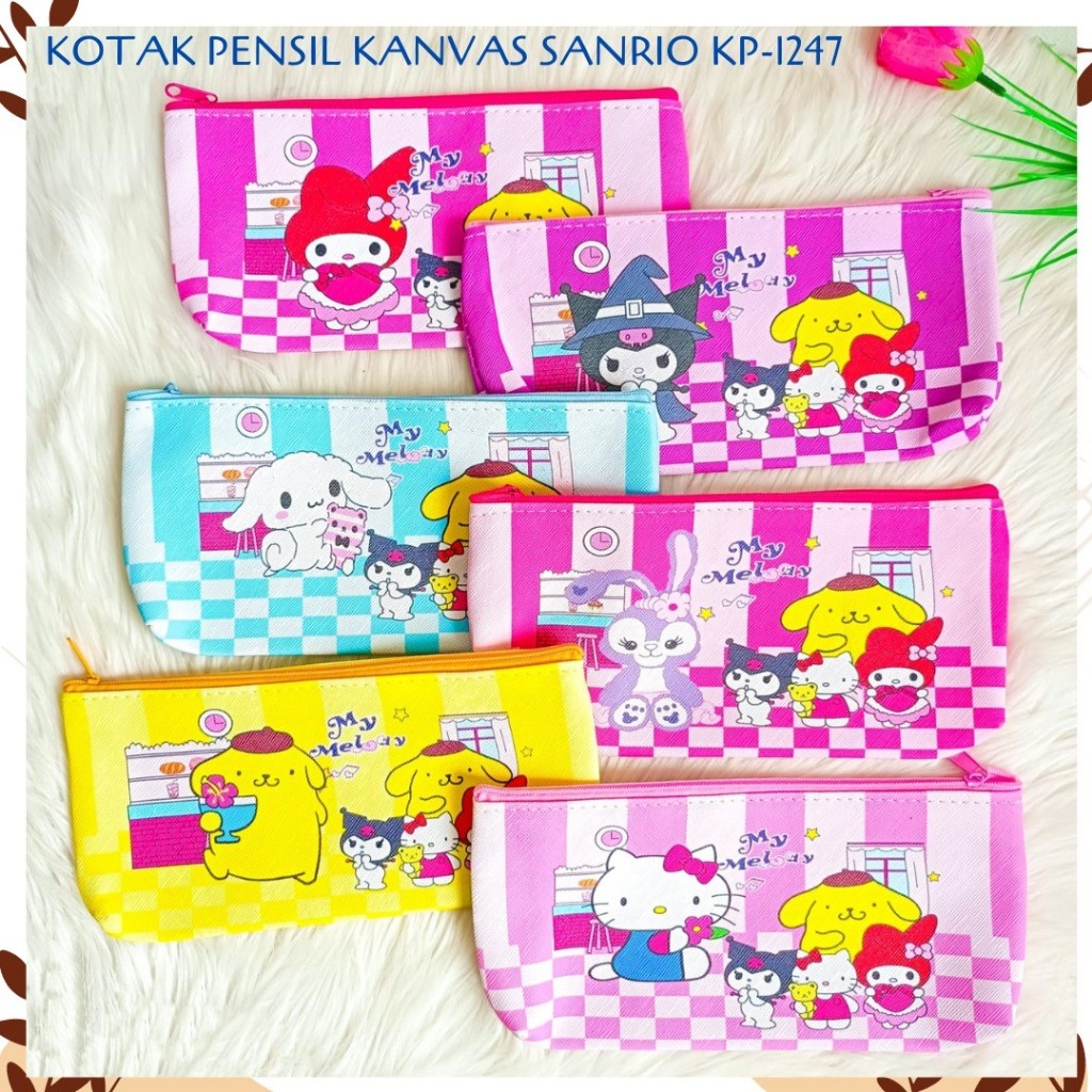 

KOTAK PENSIL KANVAS SANRIO KP-1247 CANVAS PENCIL CASE TEPAK LUCU UNIK IMUT ALAT TULIS KANTOR SEKOLAH MURAH TERMURAH COD