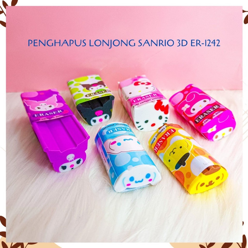 

PENGHAPUS LONJONG SANRIO 3D ER-1242 KARAKTER ERASER HAPUSAN PENSIL SETIP STIP ALAT TULIS KANTOR SEKOLAH MURAH TERMURAH COD