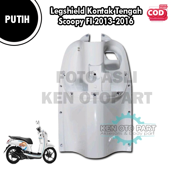 Cover Legshield Kontak Tengah Honda Scoopy FI 2013-2016 Putih