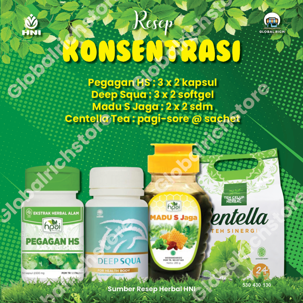 

Resep Herbal Atasi Konsentrasi,Batu ginjal,Batu empedu,Daya ingat CENTELLA TEH SINERGI - HNI HPAI