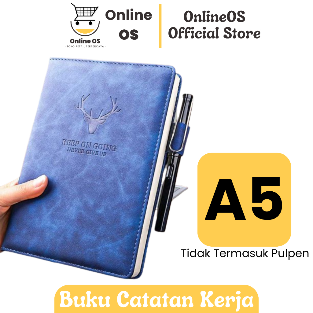 

Tlevino Buku Catatan Kerja Notebooks Cover Kulit Kertas A5