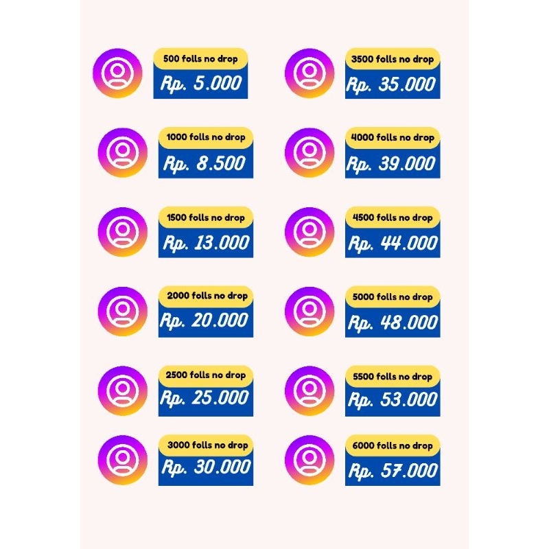 Followers ig permanent no drop dengan harga terjangkau