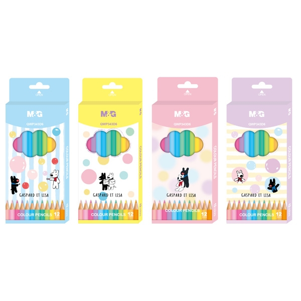 

M&G Gaspard et Lisa HEX Colour Pencil 12coloursHex shape