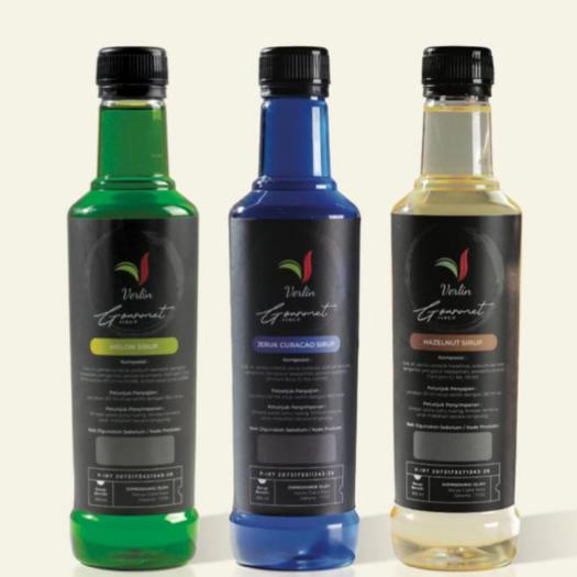 

VERLIN Gourmet sirup Minuman aroma lemon lyche strawberry blue curacao mango peach 350ml stroberi
