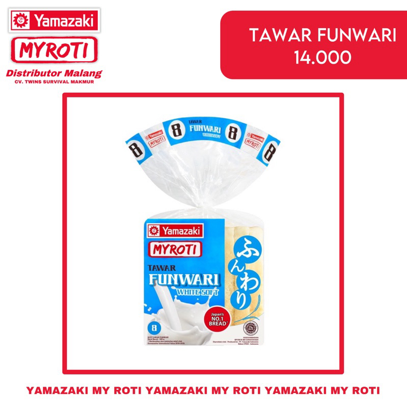 

ROTI TAWAR FUNWARI WHITE SOFT YAMAZAKI MYROTI