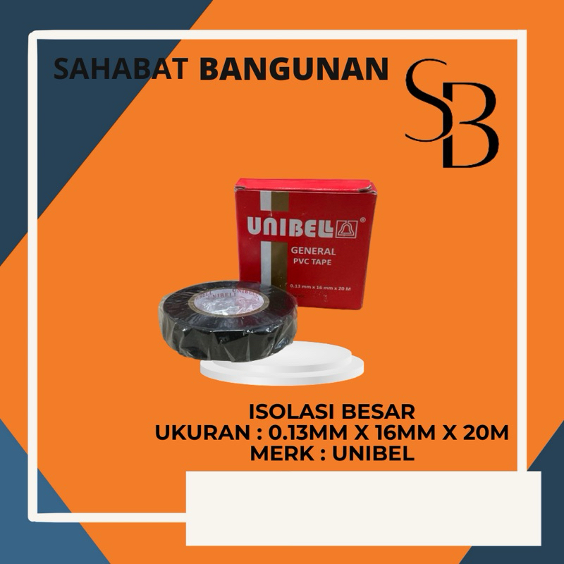 

ISOLASI UNIBEL BESAR Solasi Isolasi Solatip Selotip Lakban Isolasi Listrik UNIBELL BESAR